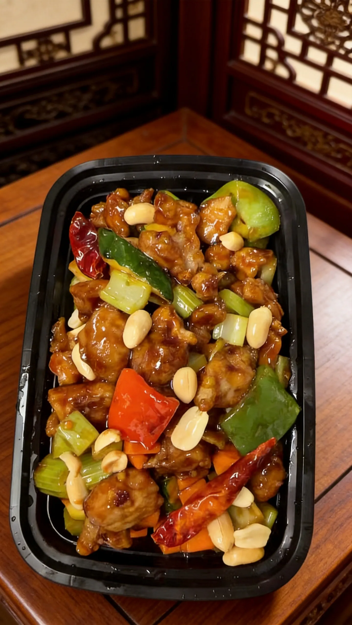 Kung Pao Chicken at Dragon Bowl, Asian Cuisine Restaurant in The Village